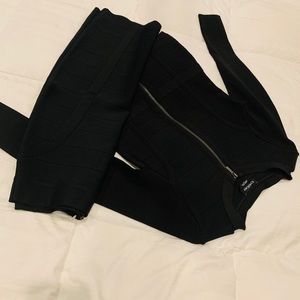 Bebe Bandage Skirt w/ matching Long-sleeve Shirt